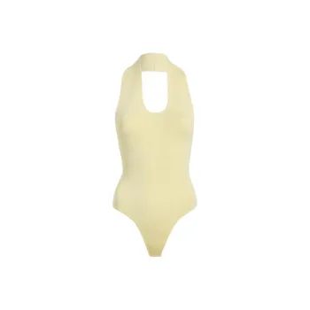 KHAITE PF24 THE TOTO BODYSUIT Bodysuits Women's Yuzu/Barberry Yellow