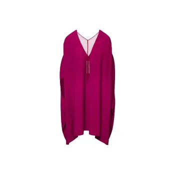 RICK OWENS Tulle V-Neck Babel Kaftan Tunic