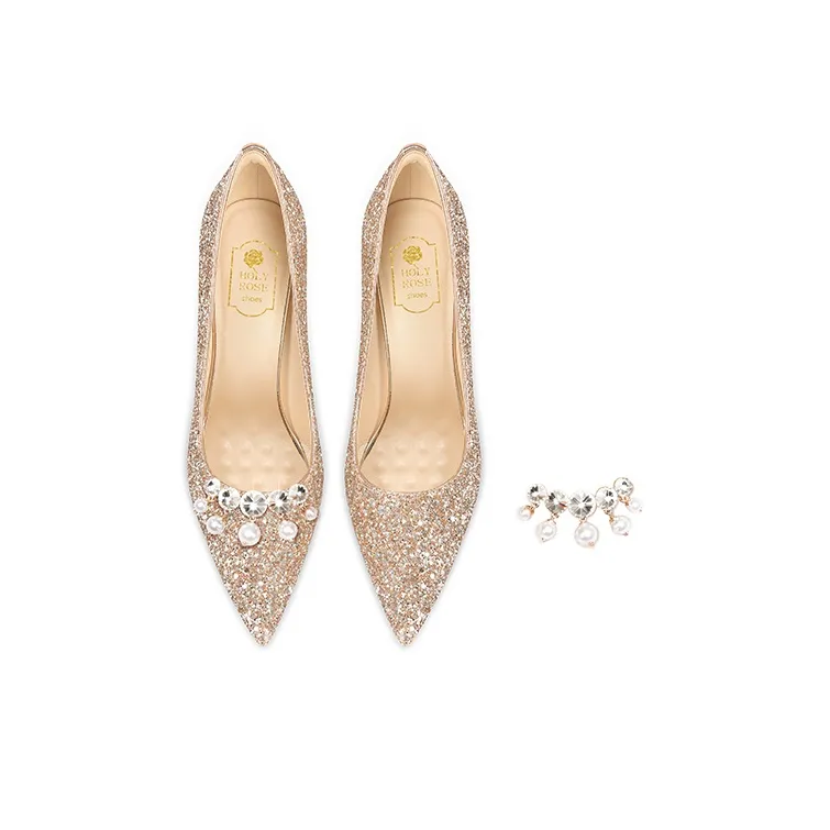 Holy Rose High Heels Women's Gold-5