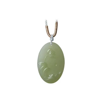 CHOW TAI SENG Hetian Jade Pendants Green Jade Unisex