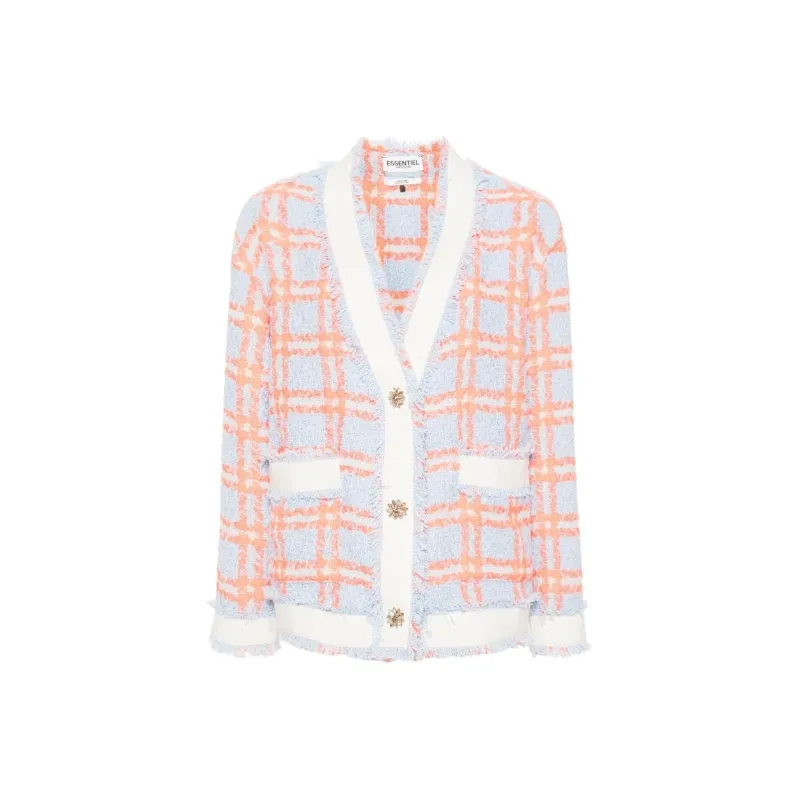 ESSENTIEL ANTWERP Folivia Checked Tweed Jacket-0
