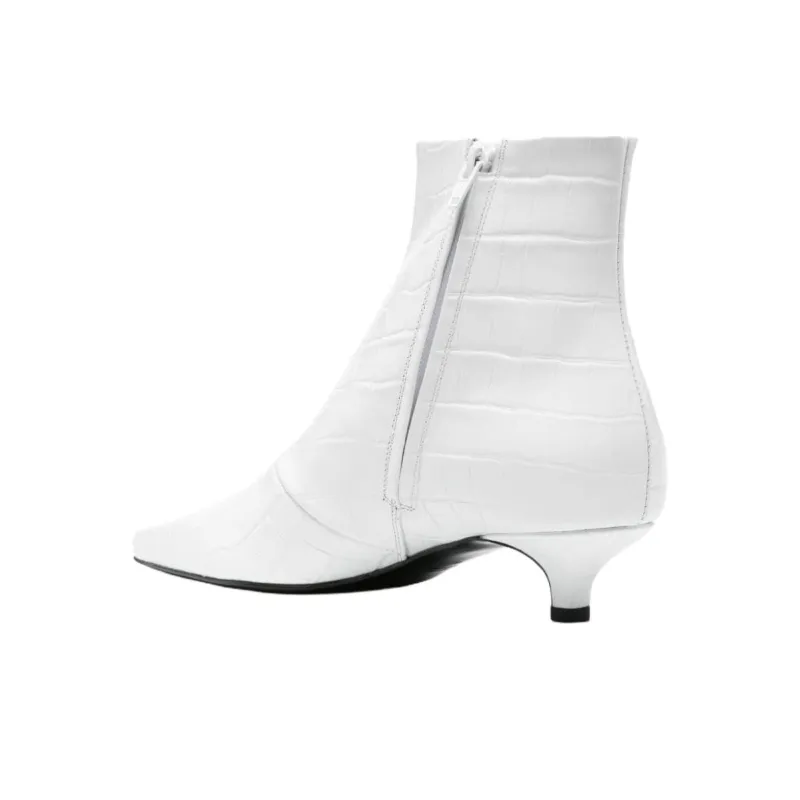 TOTEME Crocodile embossed Leather Boots Women's-5