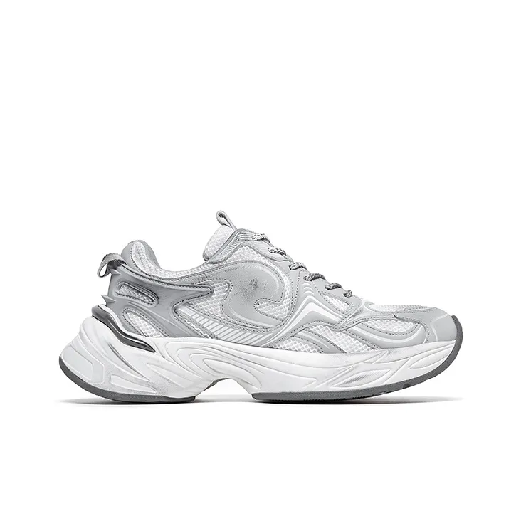 Acupuncture Height Increasing, Abrasion Resistant, Lightweight, And Breathable Low Top Chunky Sneakers Men's-1