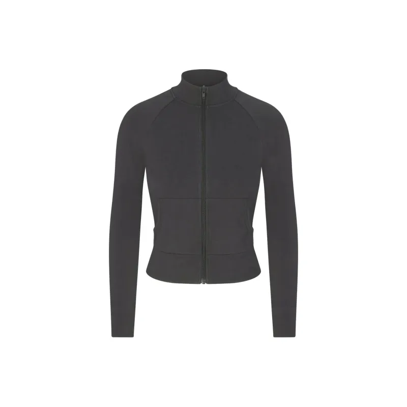 SKIMS OUTDOOR TRACK JACKET Jackets Coats Women's ASH/Ash Gray-0