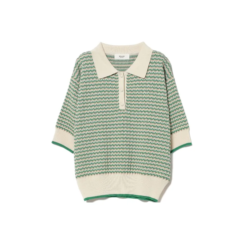 Beams Polo Shirts Women's Green-0