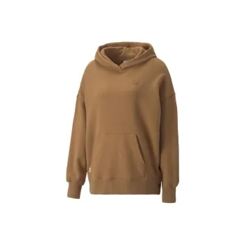 PUMA Infuse Oversized Hoodie Sweatshirt Women's Coffee