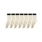 7 White Black Ribbed Cuff