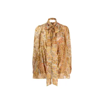 Zimmermann Sensory Paisley print Billow sleeve Blouse