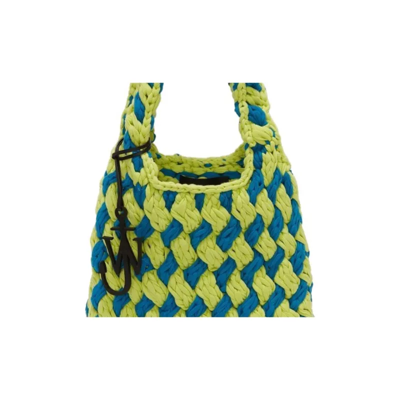JW Anderson Cotton Tote Bag Shopping Bag Handbag Women's Green-3
