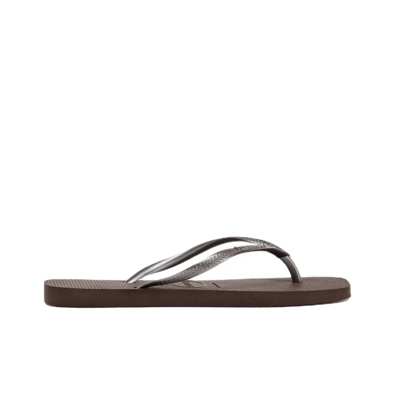 Havaianas x ZARA Rubber Sole Abrasion Resistant Flip Flops Women's Brown-1