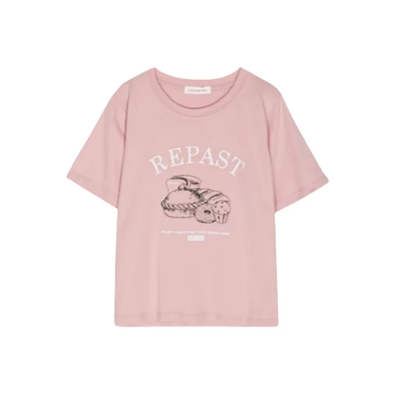 MOUT RECON TAILOR Drop Shoulder Sleeve T Shirt Women's Pink-0