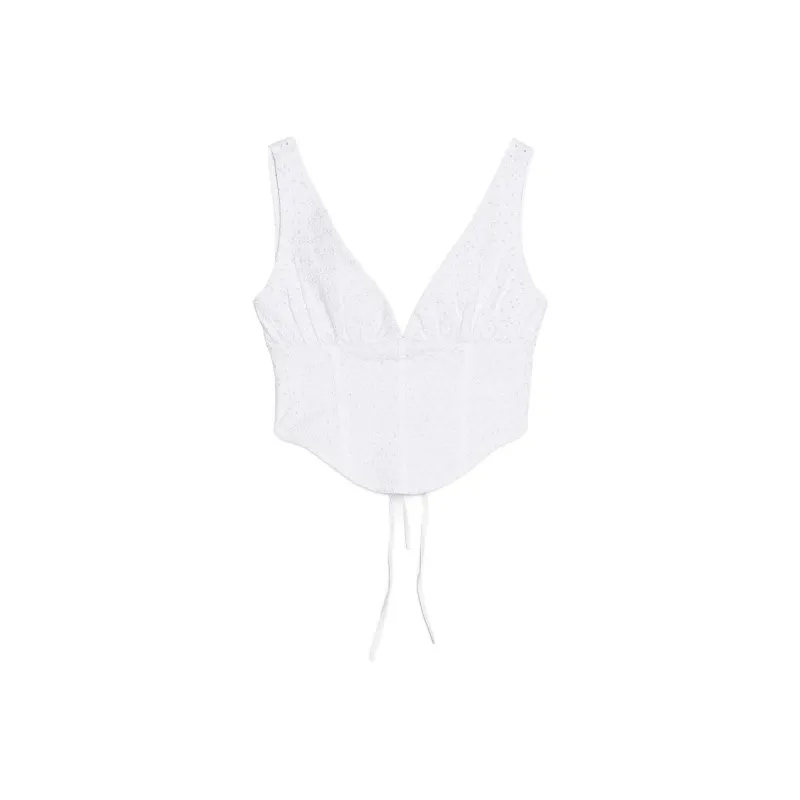 ZARA Tank Tops Women's White-0