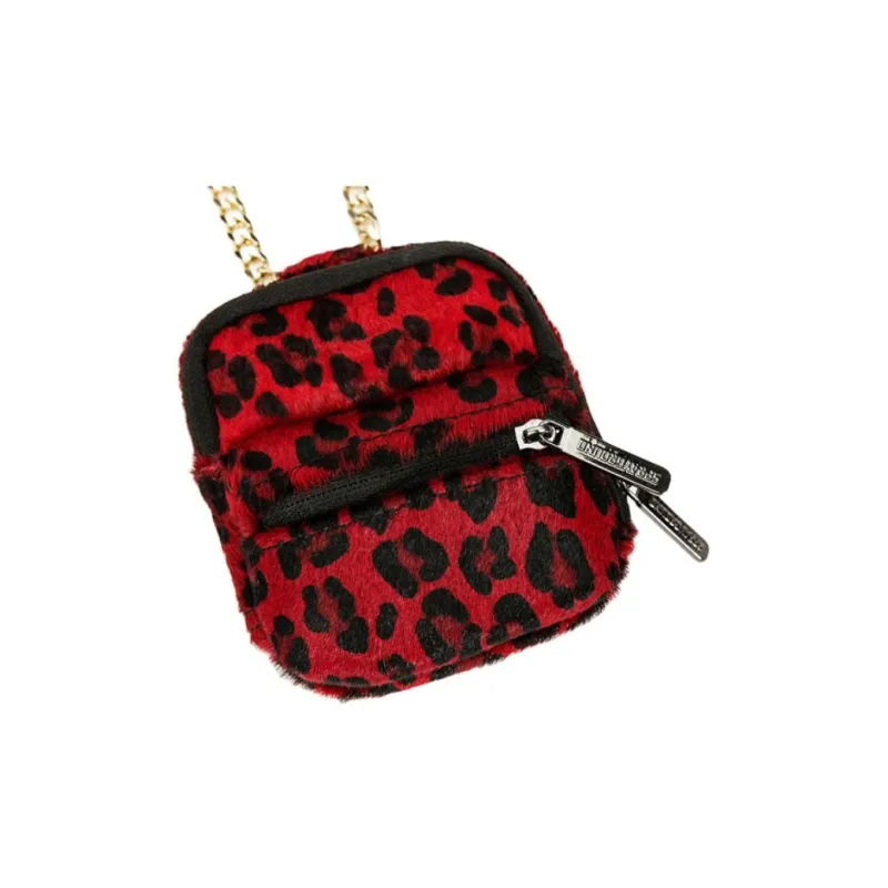 SPRAYGROUND Cow Leather Key Pouch Coin Purse Trumpets Unisex Red-1