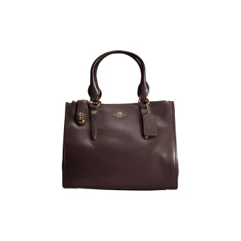 COACH Crosby Smooth Leather Shoulder Bag Crossbody Bag Handbag Large Size Women's Dark Brown