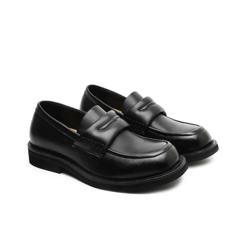 Angelmi Loafers Low Heel Men's Black-1