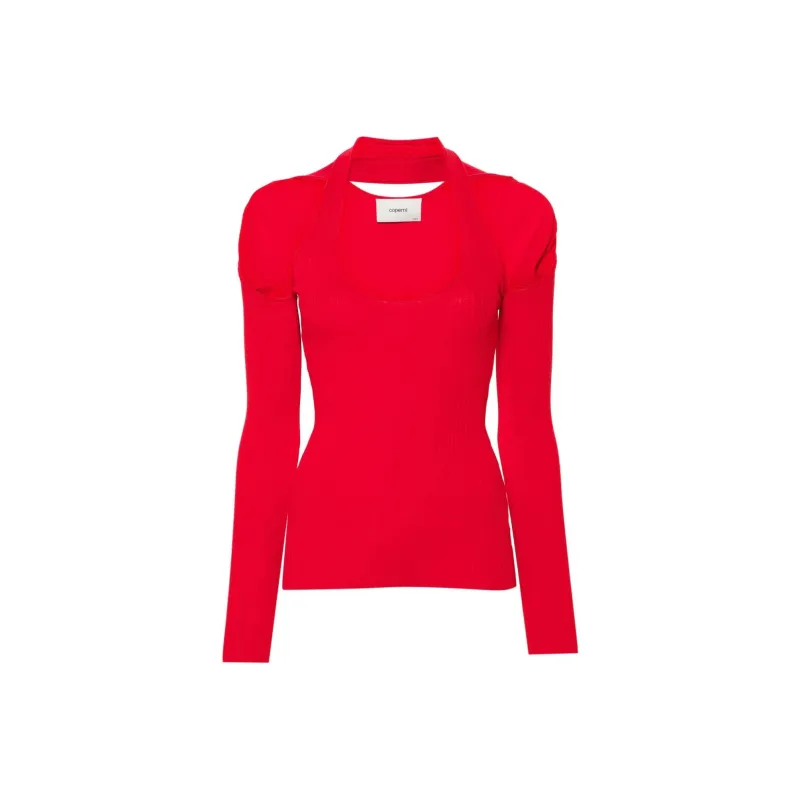 COPERNI Cut Out Halterneck Knitted Top-0