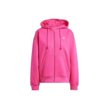 Adidas Originals Essential Essentials Zip Hoodie Sweatshirt Women's Pink