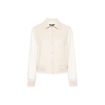 AMIRI Logo-Embroidered Bones Snapped Bomber Jacket