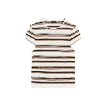 Massimo Dutti T Shirt Women's Gray Brown