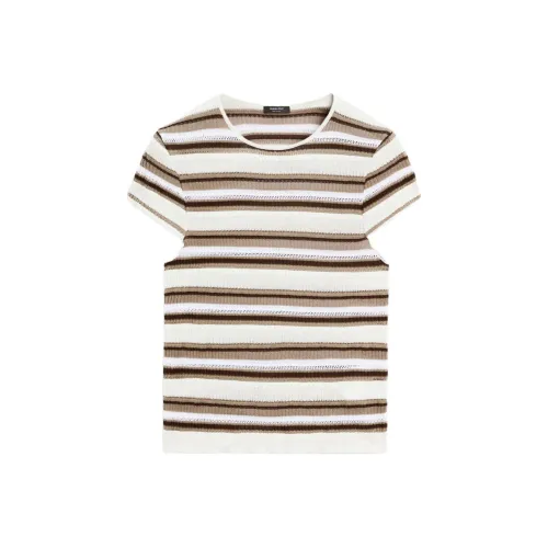 Massimo Dutti T Shirt Women's Gray Brown