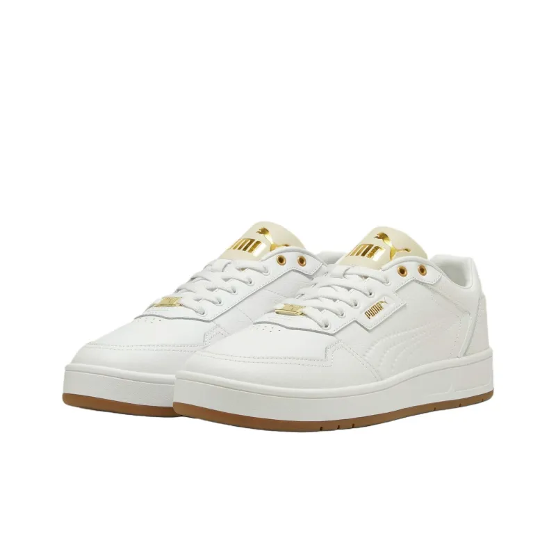 PUMA Court Classic Anti Slip Wear Resistant Low Top Skateboard Shoes Unisex White-2