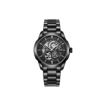 Fiyta Photographer Collection Automatic Mechanical Movement Stainless Steel Strap Watch Men's Watches Black Dial