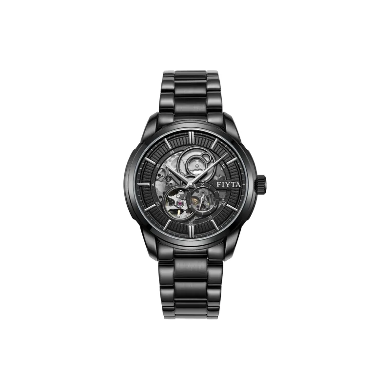 Fiyta Photographer Collection Automatic Mechanical Movement Stainless Steel Strap Watch Men's Watches Black Dial-0