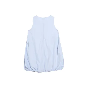 Flowers In Water Sleeveless Dress Women's Light Blue