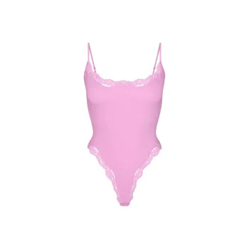 SKIMS FITS EVERYBODY LACE CAMI BODYSUIT Bodysuits Women's PETAL/Floral Color