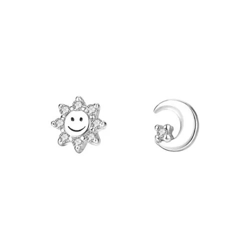 Universe Search S925 Silver Stud Earrings Women's