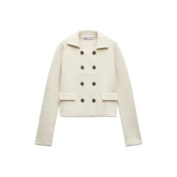 ZARA Jackets Coats Women's Raw White