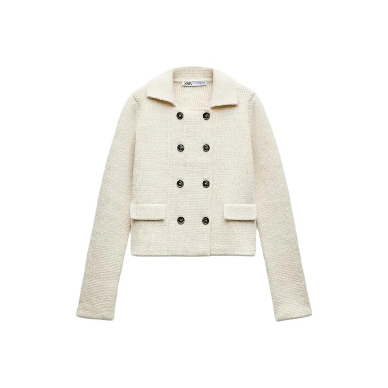 ZARA Jackets Coats Women's Raw White-0