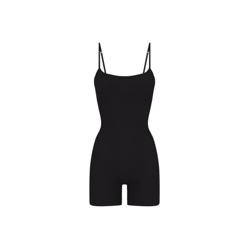 SKIMS SOFT LOUNGE SCOOP ONESIE Jumpsuit Women's ONYX/Onyx