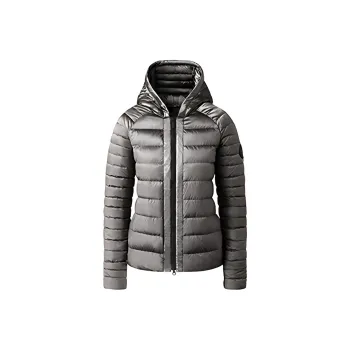 Canada Goose Roxboro Series Solid Color Hooded Down Jacket Women's Polaris White