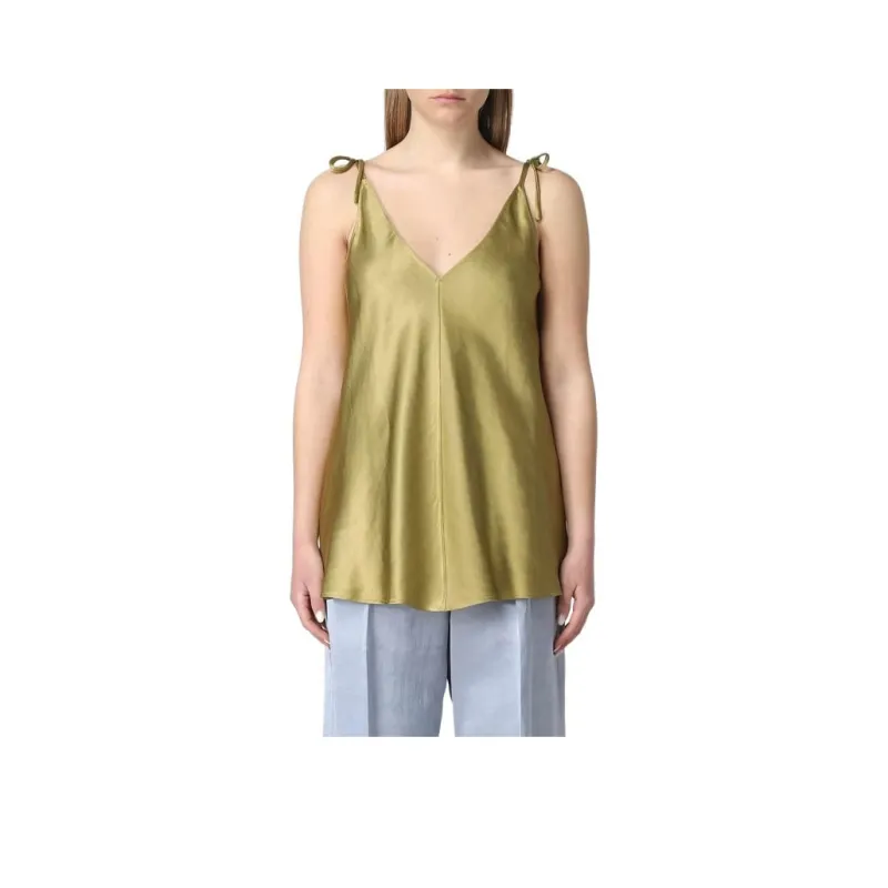 Alysi V Neck Sleeveless Top-0