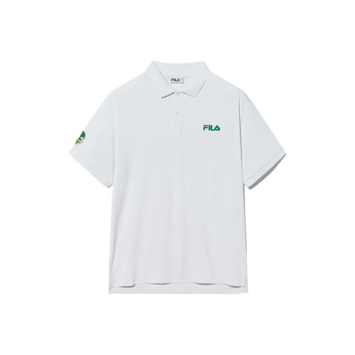 FILA LINEAR CREST Polo Shirt Unisex White-0