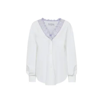 JW Anderson V Neck Lace Trim Shirt