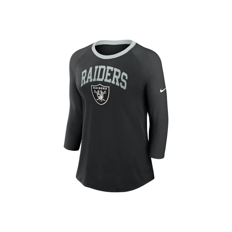 Nike Las Vegas Raiders Women's Nike Nfl 3/4 Sleeve T Shirt-0