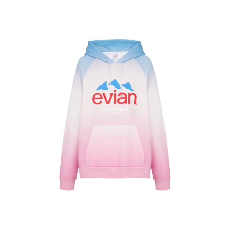 BALMAIN X Evian Gradient Oversized Hoodie 'Blue/Pale Pink/Pink/Multicolor'-0