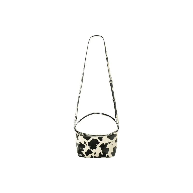 Crying Center PU Handbag, Shoulder Bag Medium Size Women's Cow Pattern-1