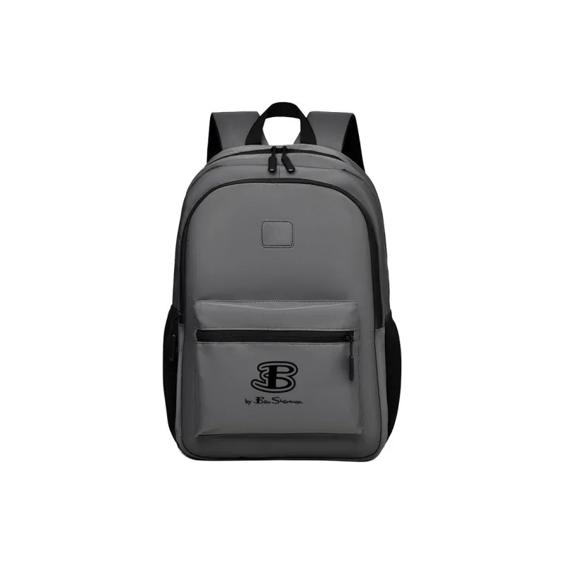 BEN SHERMAN Nylon Backpack Unisex Avocado Green/Gray/Light Gray-5