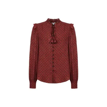JZ. ANNAKRO Shirt Women's Flower Maroon