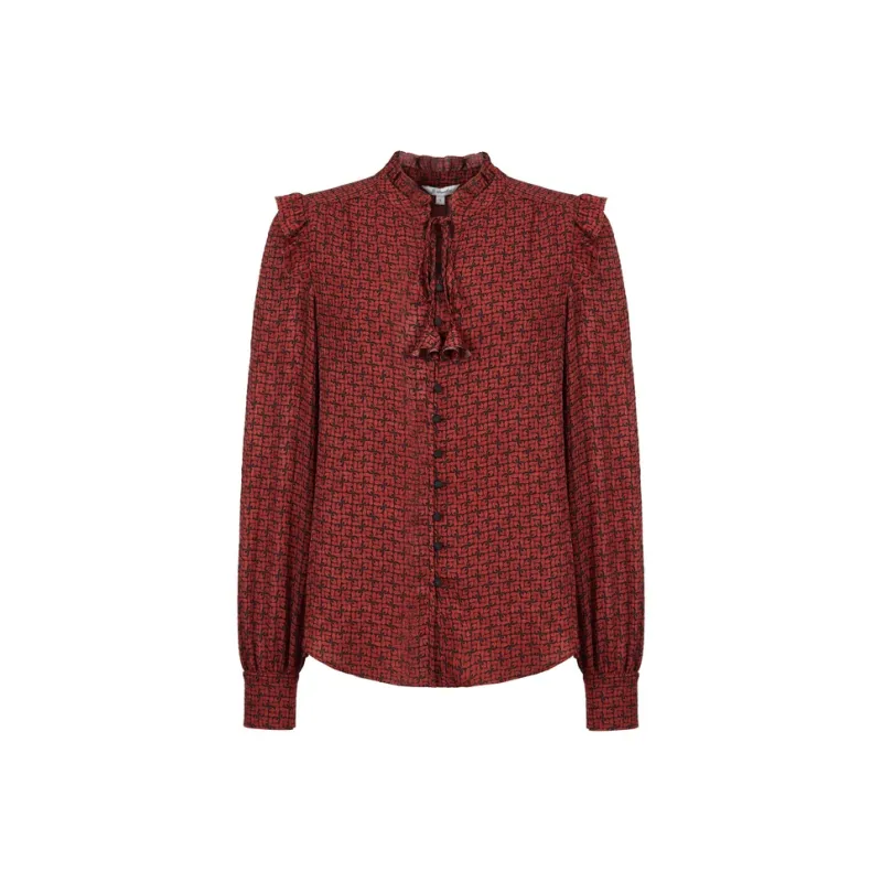 JZ. ANNAKRO Shirt Women's Floral Maroon-0