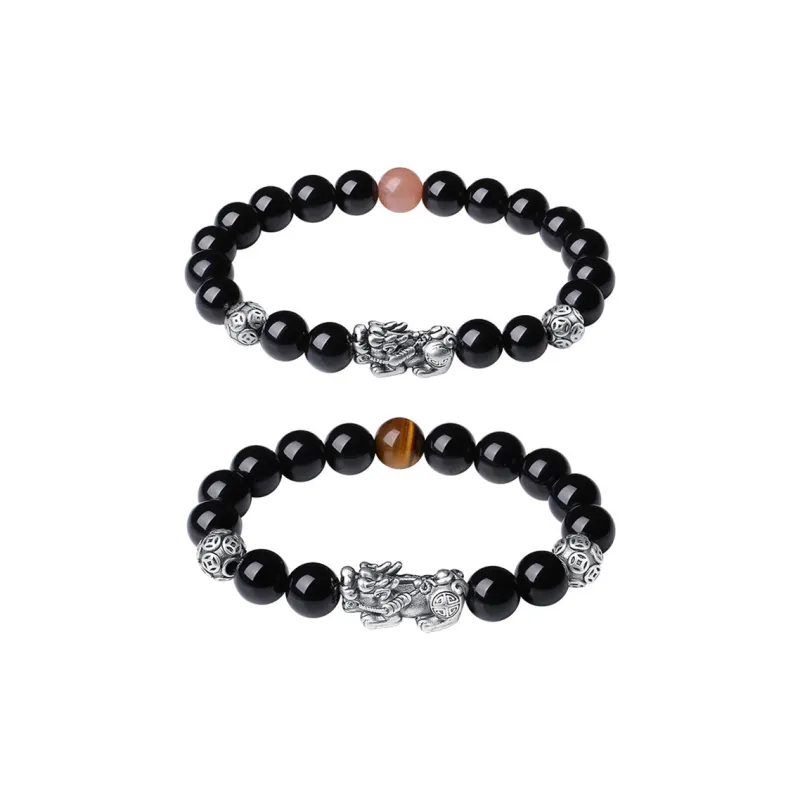 Asia Star Processing Obsidian Bracelets Women's-3
