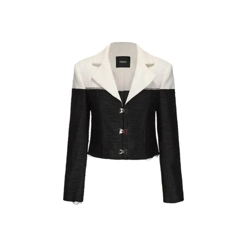 GIMING Jackets & Coats Women's Black+White-0