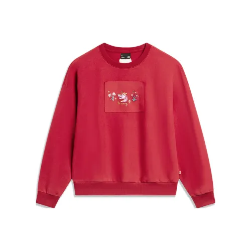 LiNing Sports Trend Series Sweatshirt Women's Samba Red