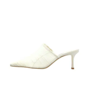 Jimmy Choo Closed Toe Slippers 6.5cm Women's White