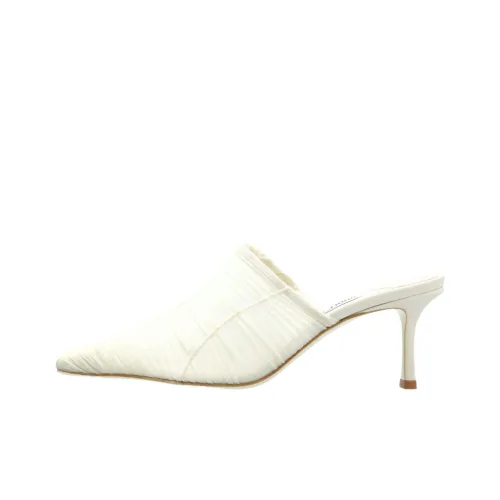 Jimmy Choo Closed Toe Slippers 6.5cm Women's White