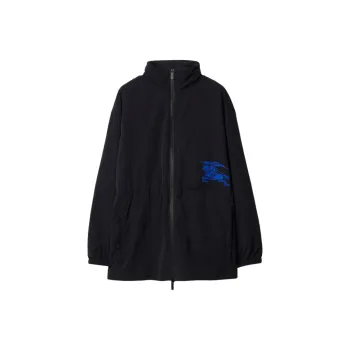 Burberry Equestrian Knight Zip Up Hooded Jacket