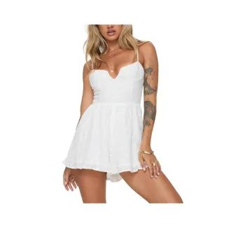 PRINCESS POLLY JAZIEL ROMPER Bodysuits Women's WHITE/White